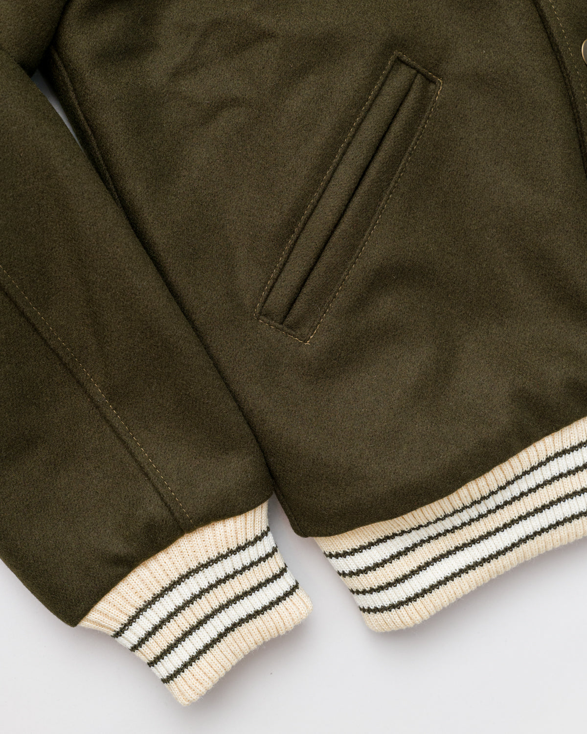 James Dant x Dehen - Club Jacket - Loden, Cream