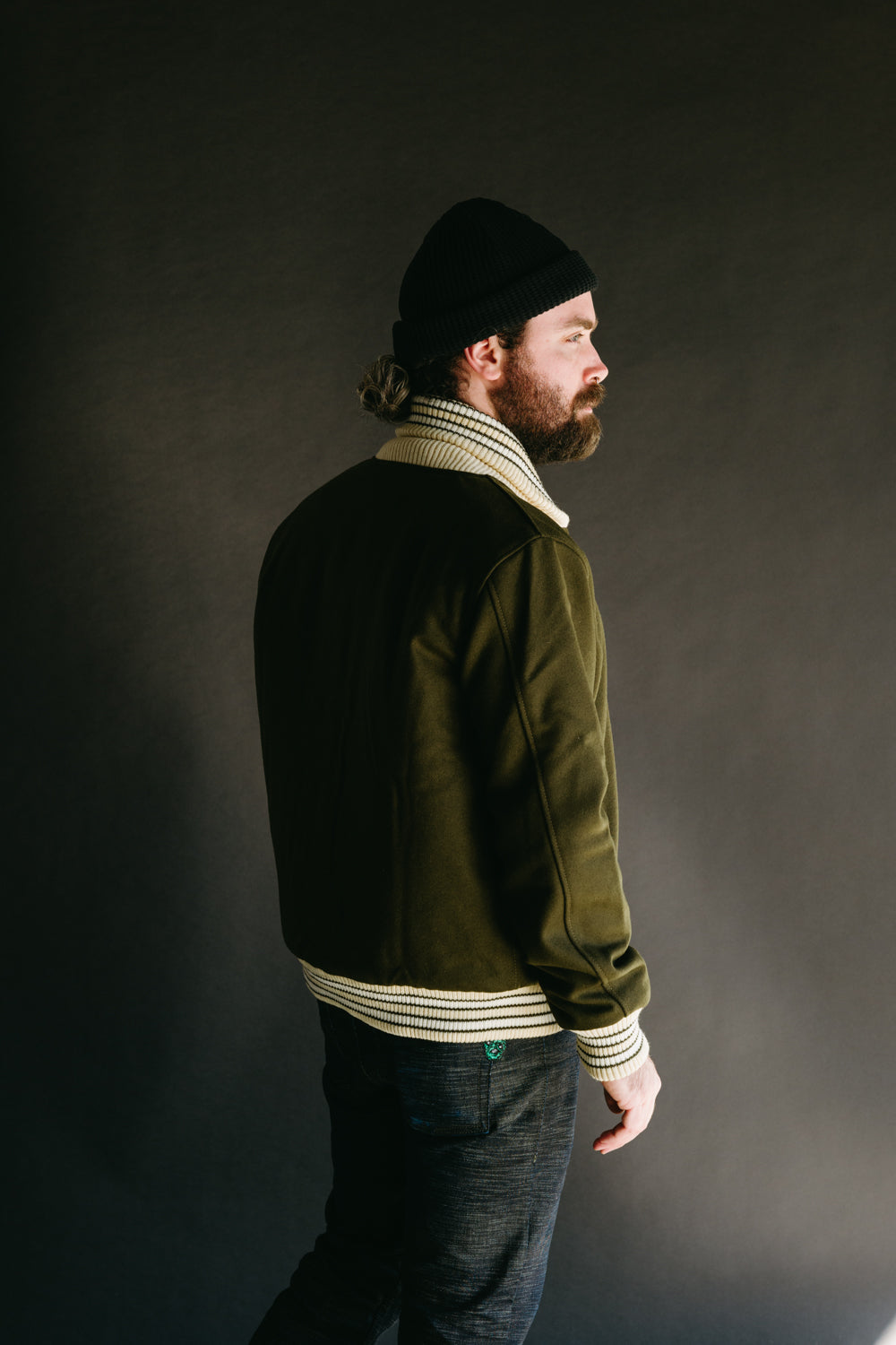 James Dant x Dehen - Club Jacket - Loden, Cream