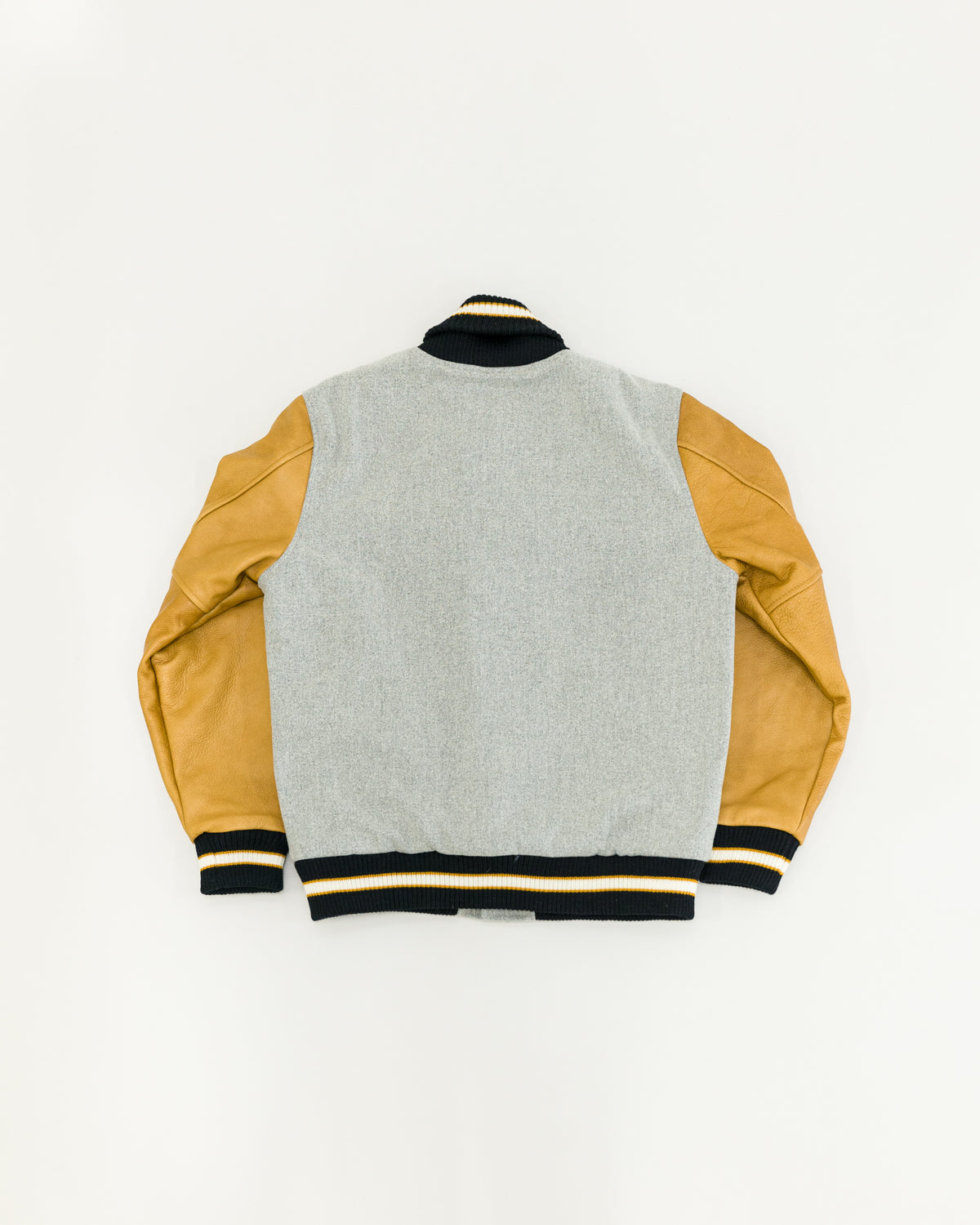 James Dant x Dehen - Varsity Jacket - Oxford Grey, Rust, Black