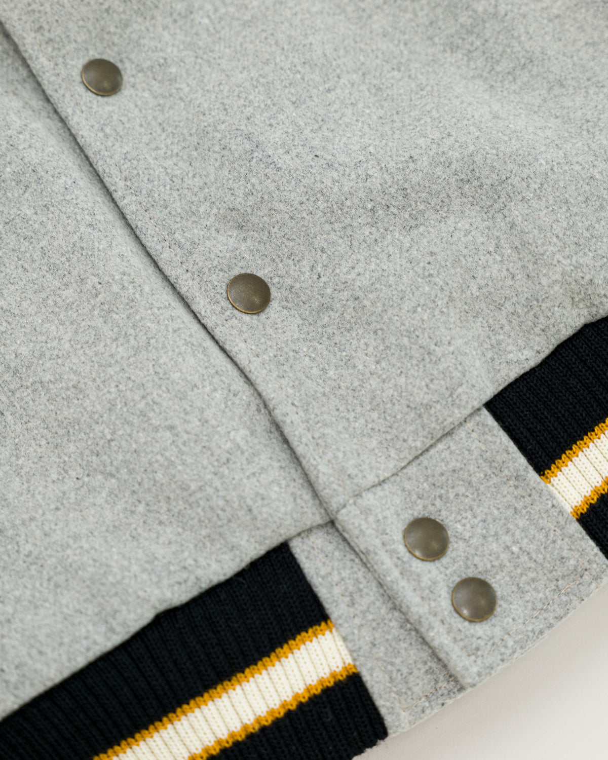 James Dant x Dehen - Varsity Jacket - Oxford Grey, Rust, Black