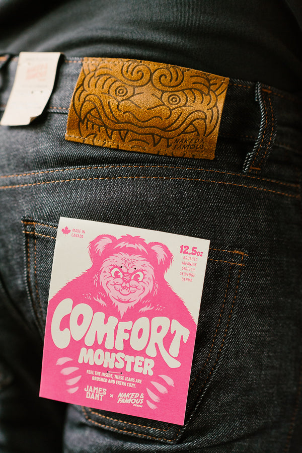 12.5oz - Comfort Monster Brushed Selvedge - Super Guy