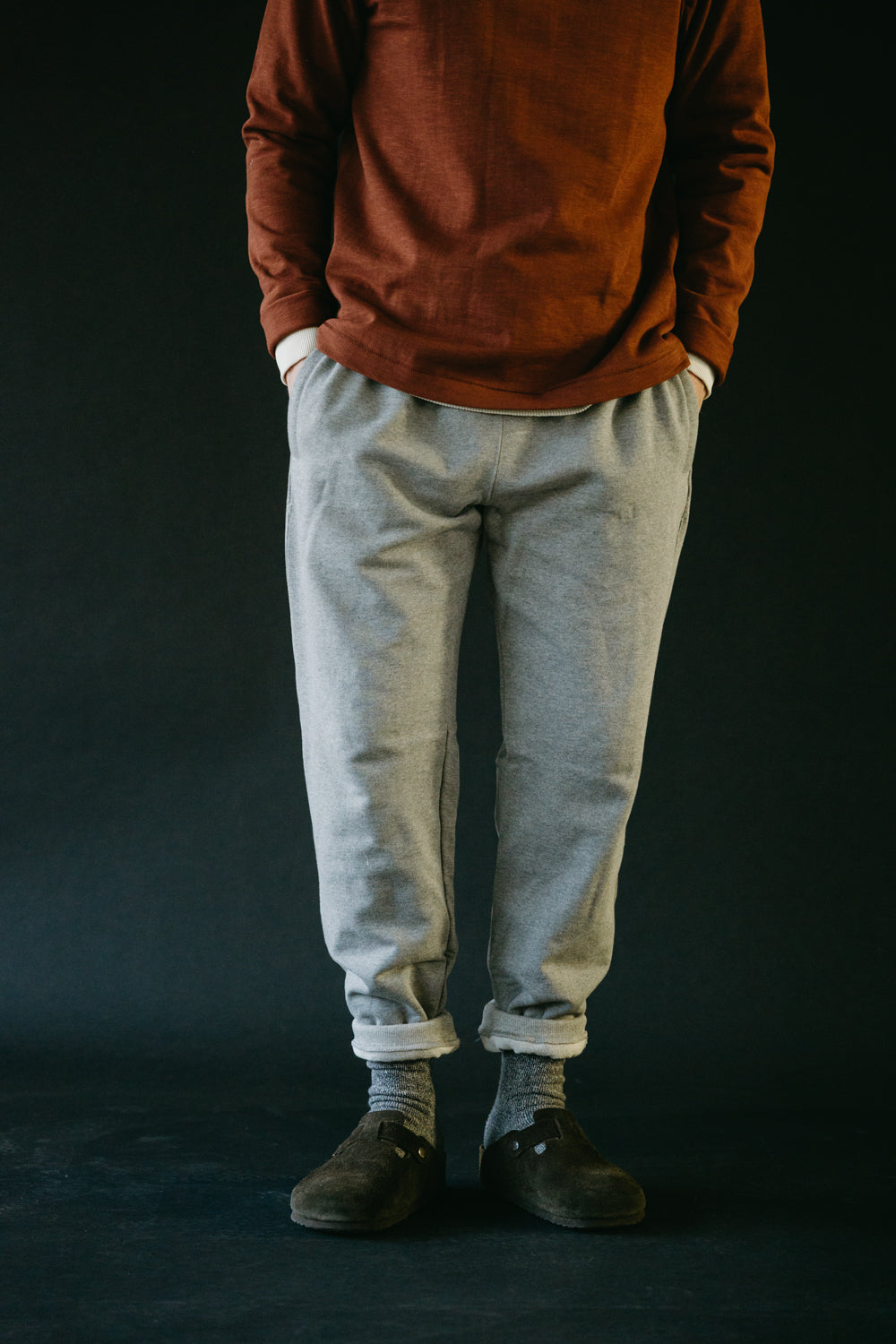 359.80 - 12oz Loopwheeled Sweatpant  - Grey Melange