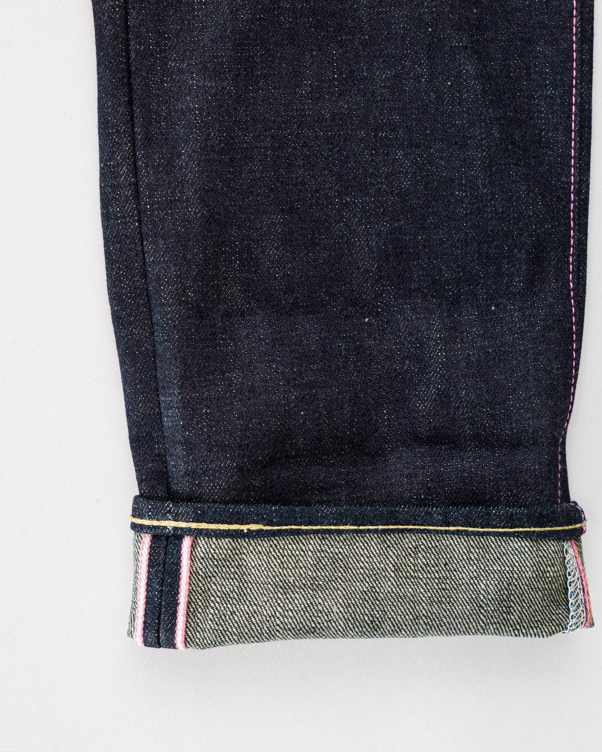 0605-BESP - 18oz Heavy Indigo/Beige Selvedge with Beige Battle Stripes - Natural Tapered