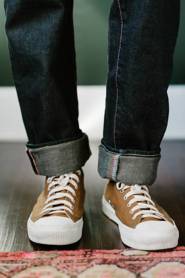 15THL06 - 15.7oz Anniversary Selvedge Jeans Left Hand Twill - Natural Tapered