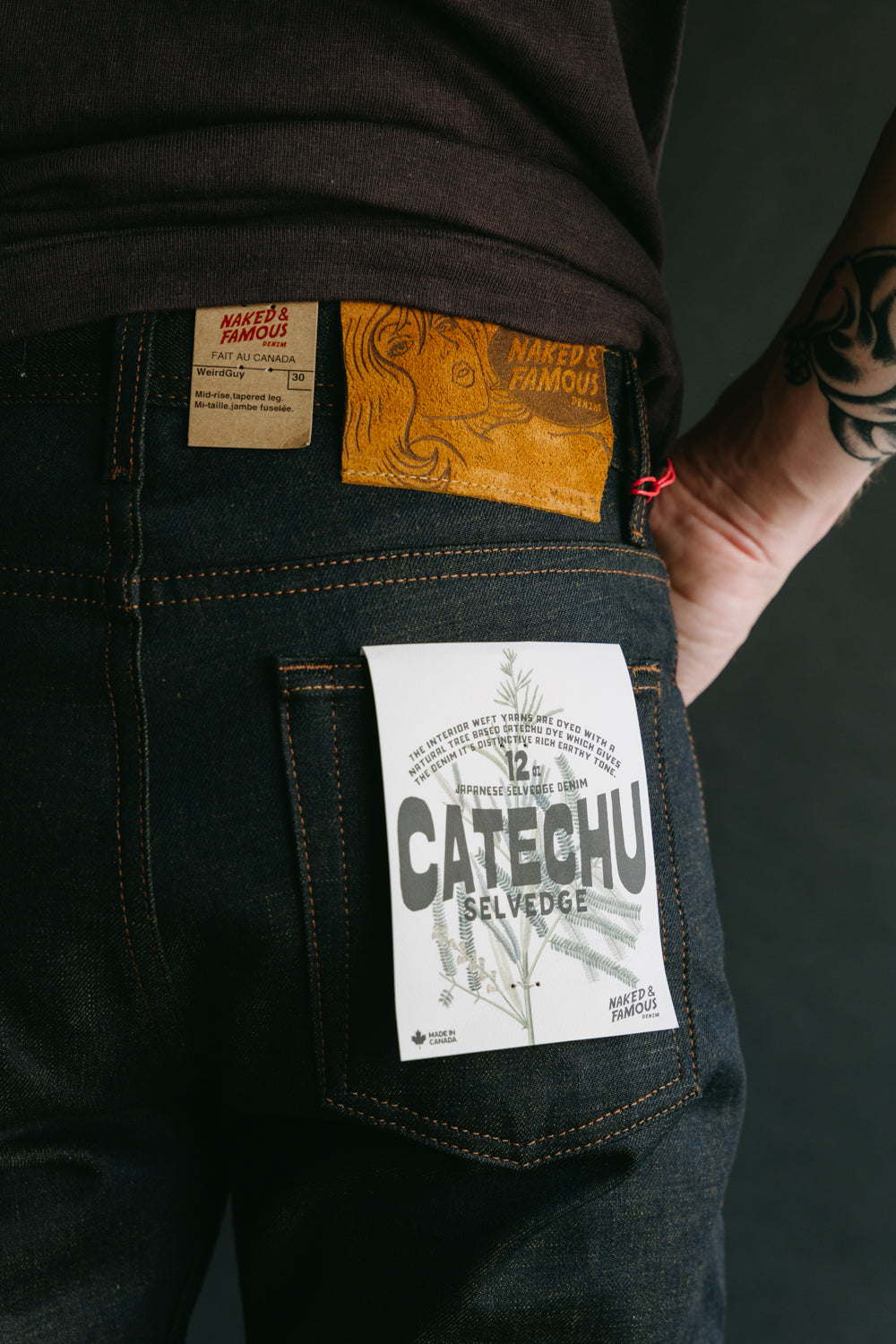 12oz Catechu Selvedge - Weird Guy