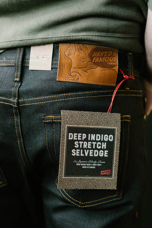 12oz - Deep Indigo Stretch Selvedge - Weird Guy