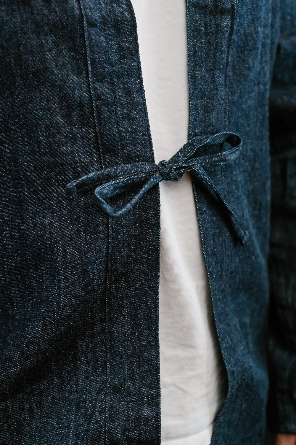 Kimono Shirt - Slub Nep Rinsed Denim