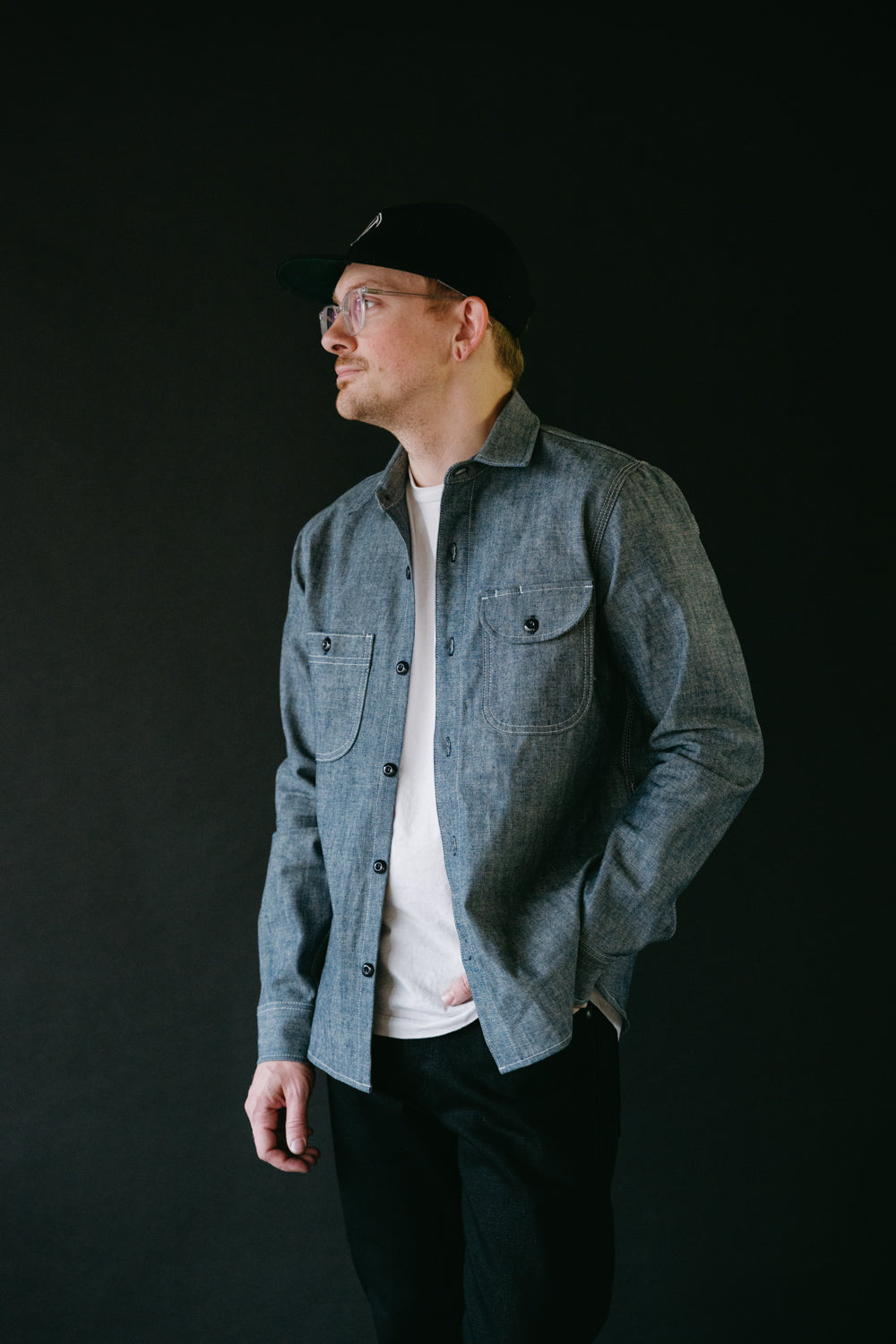 12oz Work Shirt - Light Indigo Canvas