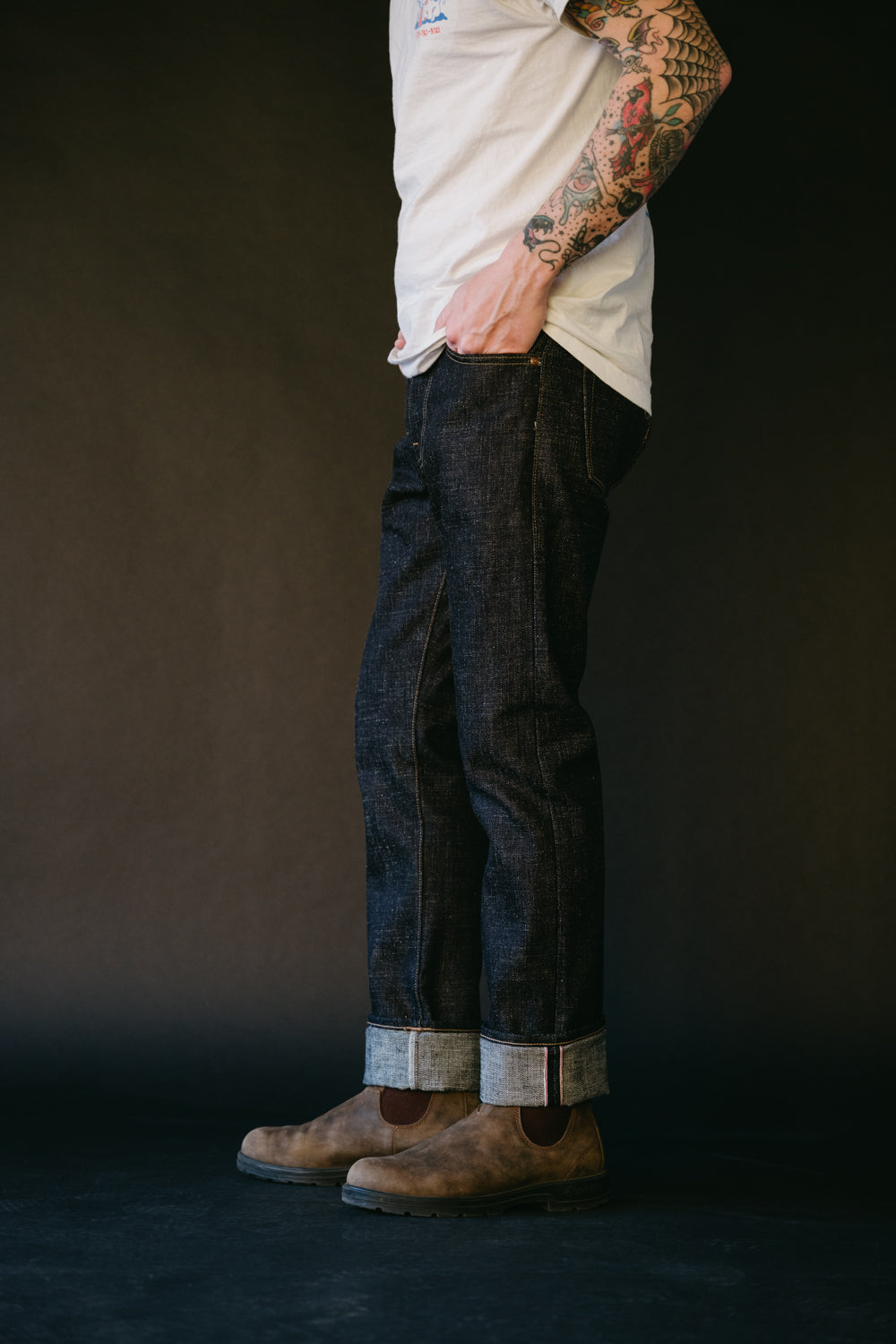 17oz - Cryptic Indigo Selvedge - Stanton Fit