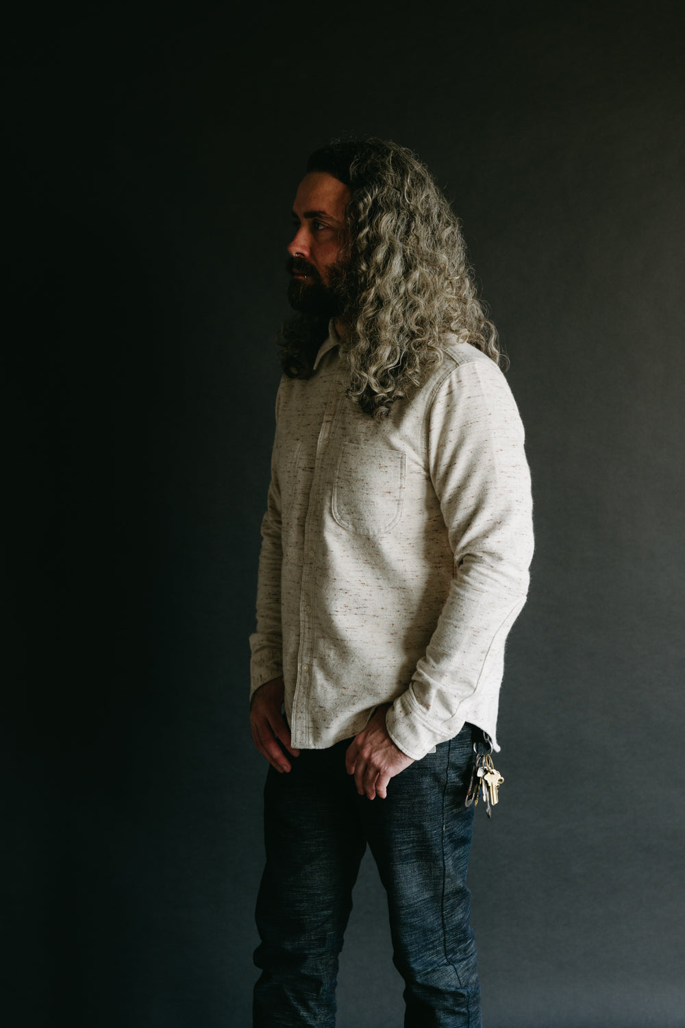 Jumper Shirt - Natural Oatmeal Flannel