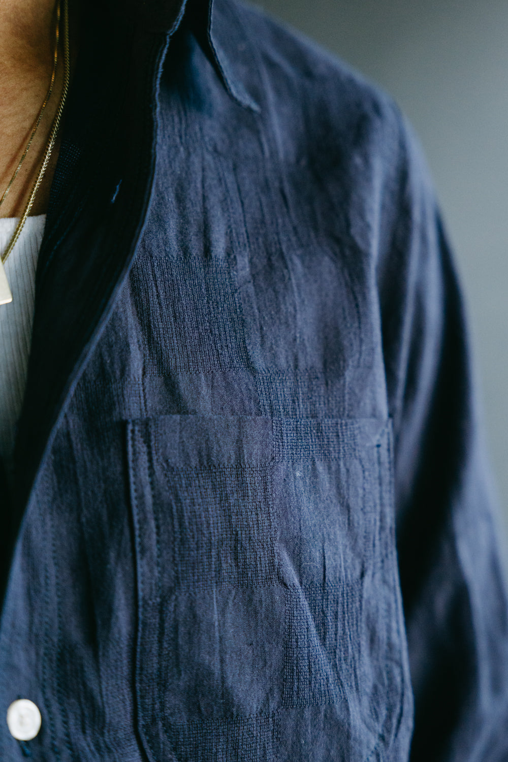 Jumper Shirt - Navy Checkered