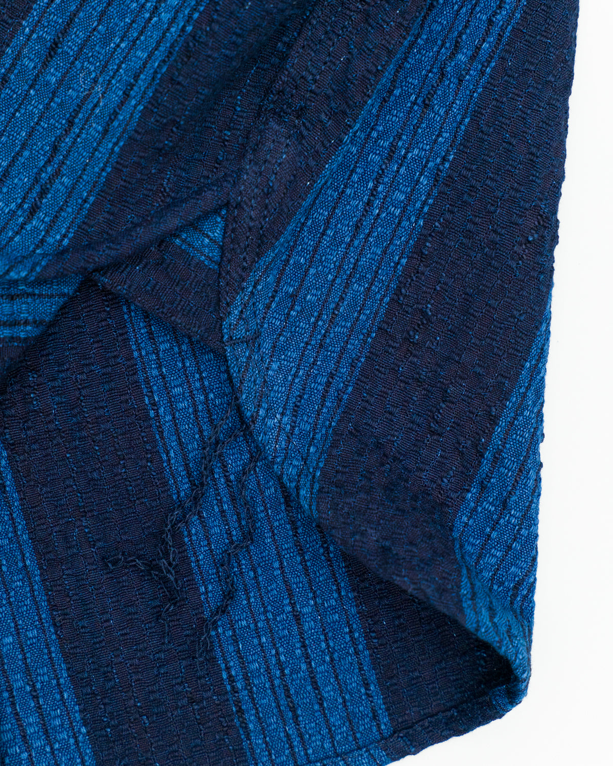 SSS22-KRS-OVS - Natural Indigo Kasuri Shirt - Shima