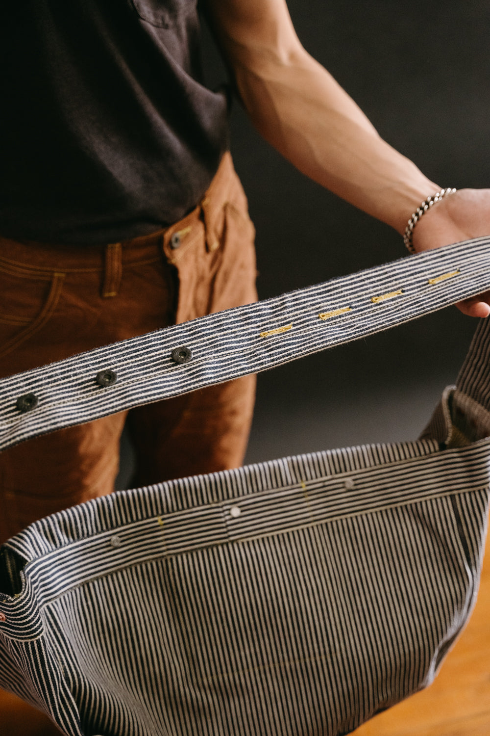 SCDB22-HC - Hickory Selvedge Messenger Bag - Indigo