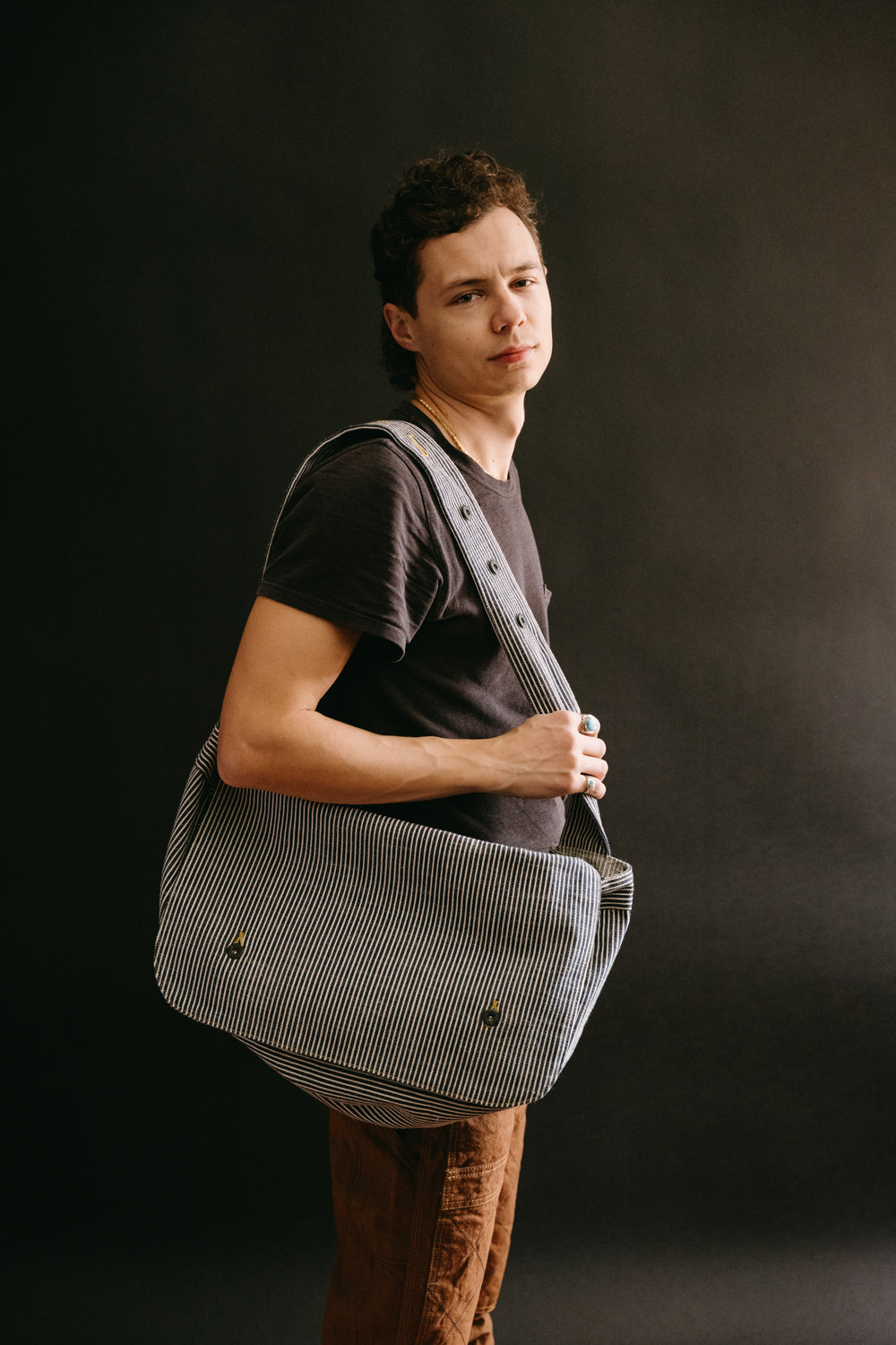 SCDB22-HC - Hickory Selvedge Messenger Bag - Indigo