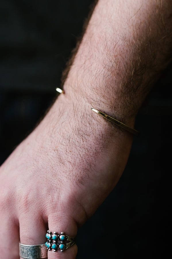 The Hawk Cuff - Work Patina - Brass