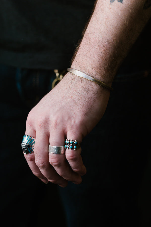 The Hawk Cuff - Work Patina - Brass