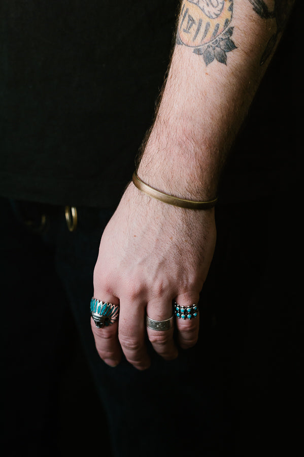 The Lodge Cuff - Work Patina - Brass