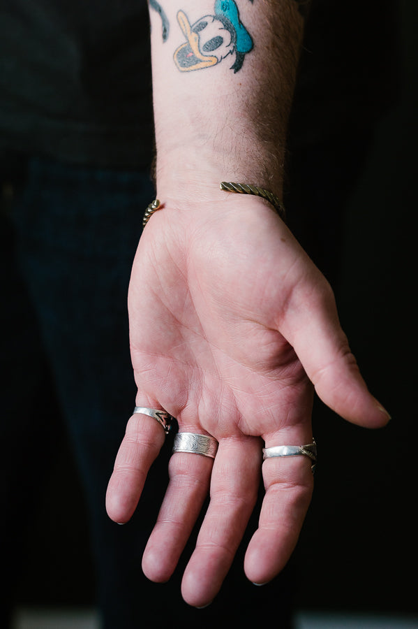 The Plait Cuff - Work Patina - Brass