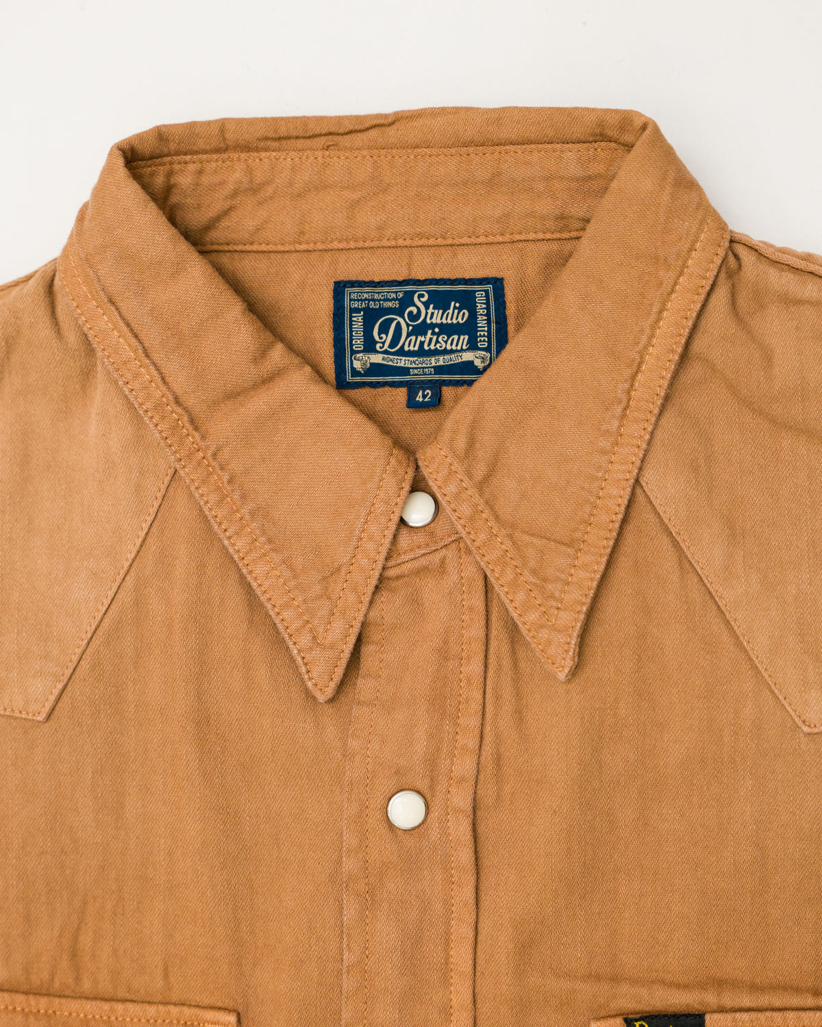 5680 - Kakishibu Dyed Western Shirt - Light Brown