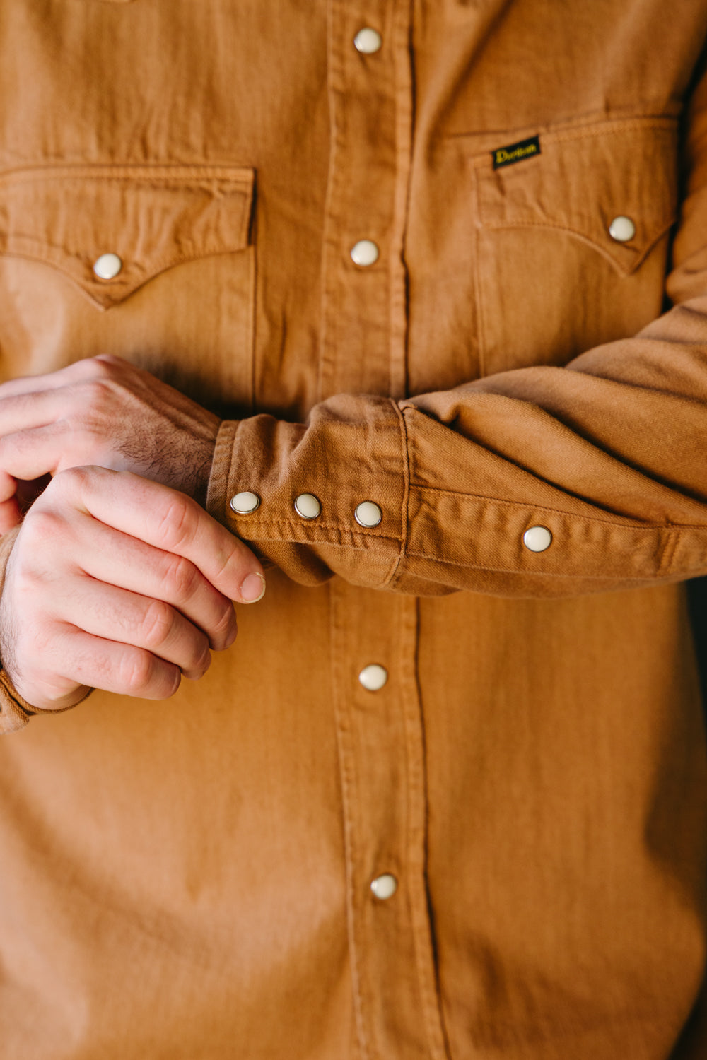 5680 - Kakishibu Dyed Western Shirt - Light Brown