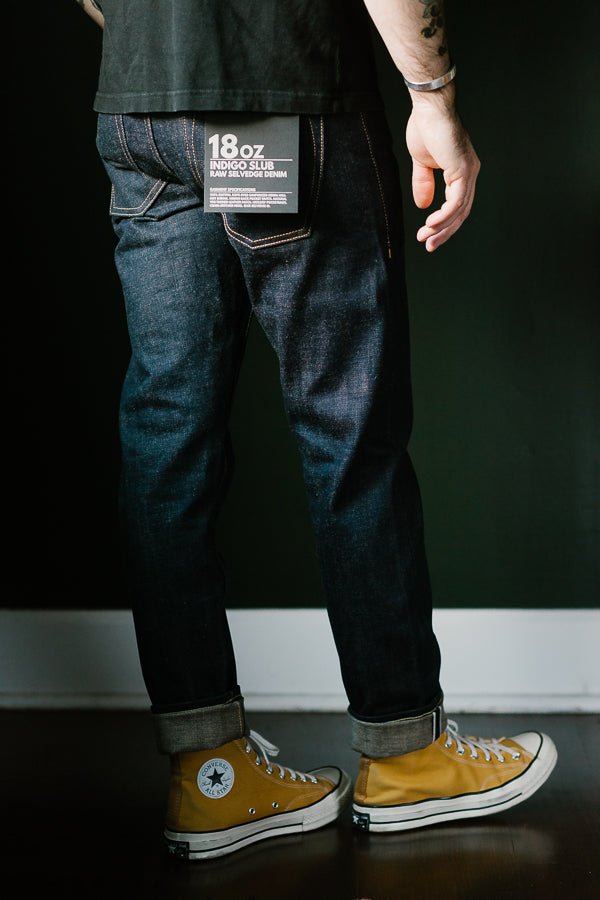 UB469 - 18oz Slub Selvedge - Indigo/Natural Seed - Tight Fit