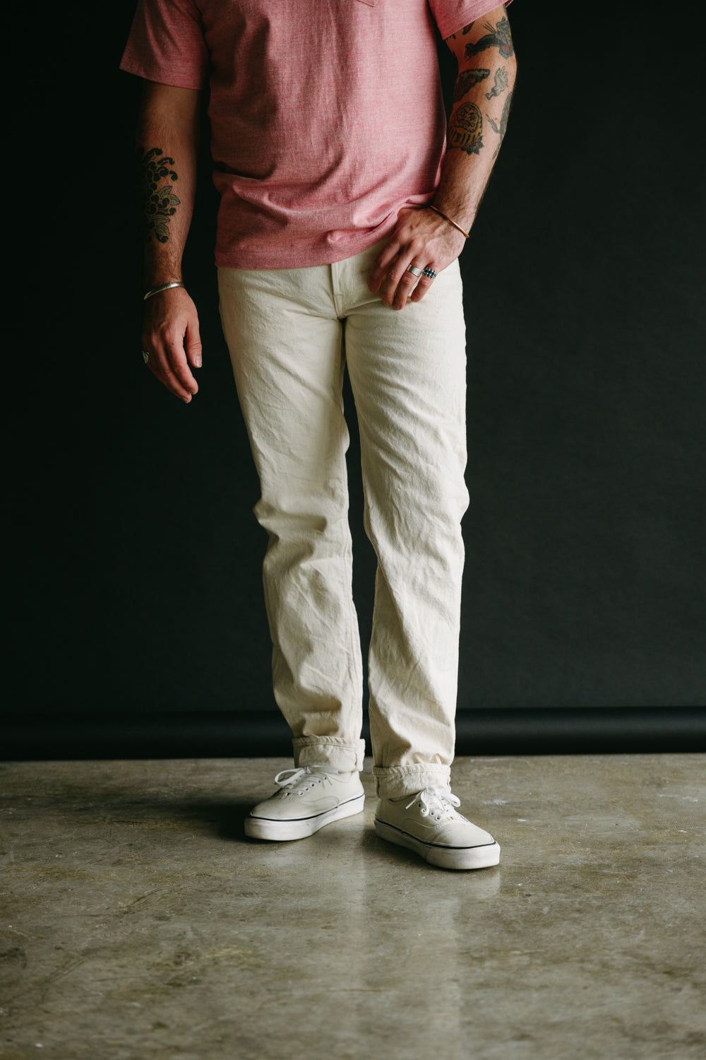 Lot 900XX - 13.5oz Slim Fit White Jeans - One Wash