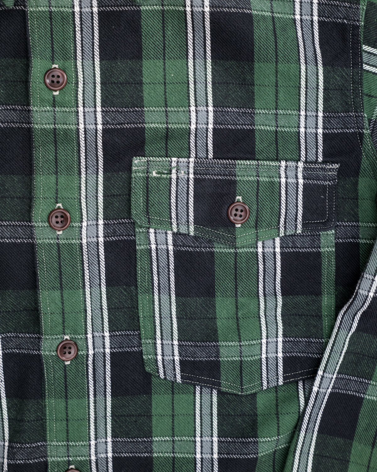 Lot 3022 - One-Wash Flannel W/Chinstrap Pattern 'G' - Green