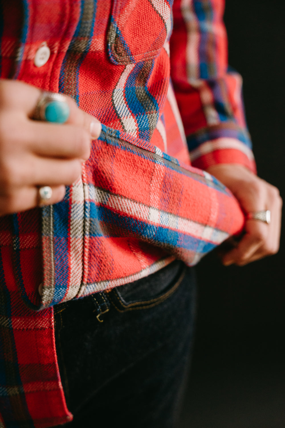 Lot 3104 - One-Wash Flannel 'B' Pattern - Red